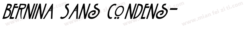 Bernina Sans Condens字体转换